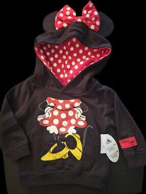 NWT Disney Minnie Mouse Pullover Sweatshirt Hoodie 12M